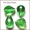 Imitation Austrian Crystal Beads, Grade AAA, K9 Glass, Faceted, Drop, Lime Green, 10x12mm, Hole: 0.9~1.5mm
