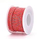 鉄ラインストーンカップチェーン  スプールで  銀  レッドオレンジ  2~2.5x2~2.5x2~2.5mm  約30.00フィート（9.14m）/ロール&nbsp;CH-T006-01A-06-2