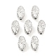 CCBプラスチックビーズ  菱形  花  プラチナ  14x8x8mm  穴：1.8mm  約1351個/500g&nbsp;CCB-S164-32P-1