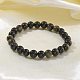 Natural Golden Sheen Obsidian Bead Stretch Bracelets&nbsp;BJEW-K212-B-020-3