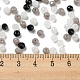 ガラスビーズ  多面カット  ロンデル  ブラック  4x3mm  穴：0.4mm  約6800個/500g&nbsp;EGLA-A034-LM4mm-48-3