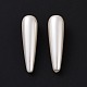 シェルパール片穴ビーズ  ティアドロップ  ホワイト  30~31x8mm  穴：0.5~1mm&nbsp;BSHE-G011-03C-2