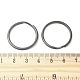 アイアン製キーリング  ダブルループ丸カン  ラックめっき  ガンメタ色  25~25.5x2.5mm  内径：21.5~22mm&nbsp;FIND-B046-07A-B-3