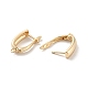 Rack Plating Brass Hoop Earring Findings with Latch Back Closure&nbsp;KK-D083-01G-2