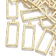 合金テクスチャペンダント  長方形  ライトゴールド  33.5x14x1mm  穴：1.8mm&nbsp;PALLOY-S132-004-2