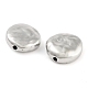 CCBプラスチックビーズ  フラットラウンド  プラチナ  14x5.5mm  穴：1.5mm  724個/ 500g&nbsp;CCB-S164-08P-2