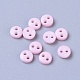 ナイロン小さなボタン  マイクロボタン  縫製のボタン  2穴  パールピンク  4.5x1.5mm  穴：0.8mm&nbsp;X-BUTT-WH0014-28P-1
