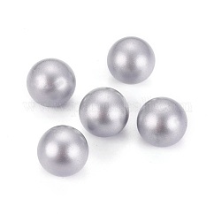 Brass Chime Ball Beads Fit Cage Pendants, Cadmium Free & Lead Free, No Hole, Gray, 16mm