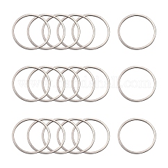 Non-Tarnish 304 Stainless Steel Linking Ring, Ring, Stainless Steel Color, 25x0.8mm