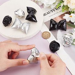 4 Pairs 4 Styles Imitation Leather Shoe Buckle Clips&nbsp;AJEW-FG0004-56