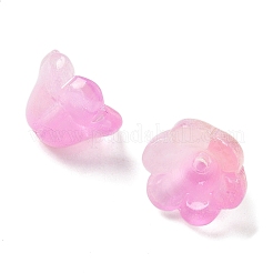 透明ガラスビーズキャップ  グリッターパウダー付き  ミックスカラー  12x8mm  穴：1.4mm  1250個/ 1000g&nbsp;GLAA-B028-01
