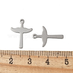 ステンレスペンダント201個  クロス  ステンレス鋼色  17.5x12.5x0.5mm  穴：1.2mm&nbsp;STAS-I330-054P