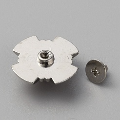 Zinc Alloy & Resin Coin Screw Rivets&nbsp;FIND-WH0110-630P-02