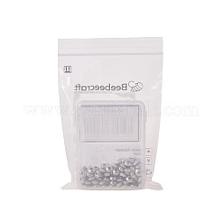 フラットラウンド型304ステンレススチールスペーサービーズ  ステンレス鋼色  6x3mm  穴：2mm  100個/箱&nbsp;STAS-NB0004-06P