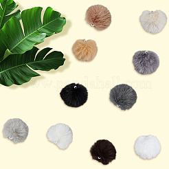 10Pcs 10 Colors Faux Rabbit Fur Soft Pompom Ball&nbsp;DIY-CY0001-87