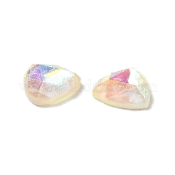 フラットバック樹脂ラインストーンカボション  ネイルアートの装飾の付属品  多面カット  三角形  カラフル  6x6x2mm&nbsp;MRMJ-T047-07F