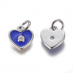 Brass Micro Pave Cubic Zirconia Pendants&nbsp;ZIRC-I026-06P