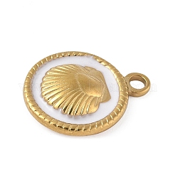 304 Stainless Steel Enamel Pendants&nbsp;STAS-P408-13G-01