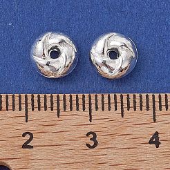 合金のスペーサービーズ  長持ちメッキ  ドーナツの形  銀  7.5x4mm  穴：1.2mm&nbsp;FIND-B029-30S