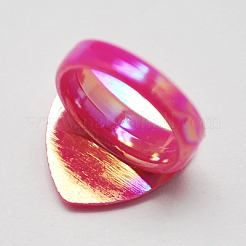 子供たちは子供の日の贈り物アクリルリングをバレンタイン  ABカラー  ミックスカラー  usサイズ3（14mm）&nbsp;RJEW-S618-6