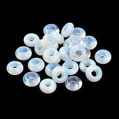 オパライトヨーロッパビーズ  大穴ビーズ  ロンデル  10x4.5~5mm  穴：4~4.3mm&nbsp;G-R488-02E