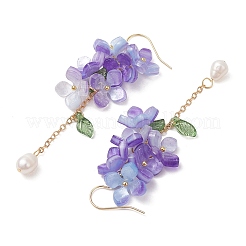 Shell Pearl Dangle Earrings&nbsp;EJEW-TA00617-01
