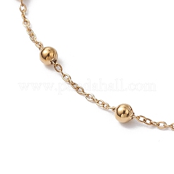 304 Stainless Steel Ball Cable Chain Anklets&nbsp;AJEW-AN00643-01