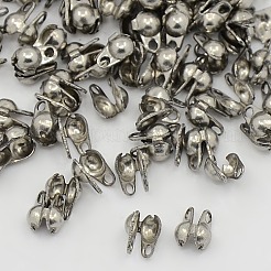 変色しにくい304ステンレススチールボールチープ  ステンレス鋼色  5x3.5mm  穴：0.5mm  内径：2.5mm&nbsp;X1-STAS-Q002-1