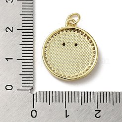 Brass Micro Pave Cubic Zirconia Pendants&nbsp;KK-Q808-08G