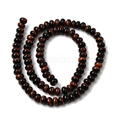 天然のレッドタイガーアイビーズ連売り  ロンデル  染め  6.5~7x4~4.5mm  穴：0.8mm  約89個/連  15.35''（39センチメートル）&nbsp;G-A280-A05-01