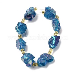 Electroplated Raw Rough Natural Amethyst Beads Strands&nbsp;G-Z131-J02-02