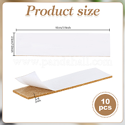 コルクラベルステッカー  自己接着クラフトステッカー  長方形  バリーウッド  100x25x2mm&nbsp;STIC-WH0003-64