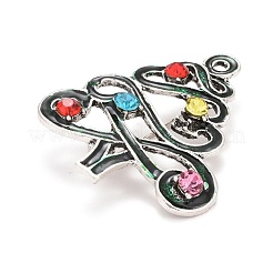 Colorful Rhinestone Christmas Tree Brooch&nbsp;JEWB-A004-05AS