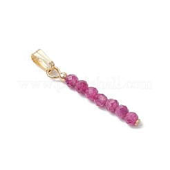 12Pcs 12 Styles Natural Mixed Stone Faceted Round Beaded Pendants&nbsp;PALLOY-JF03556-01