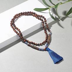 108 Mala Beads Necklace with Tassel&nbsp;NJEW-JN03791