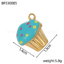 304 Stainless Steel Enamel Pendants&nbsp;STAS-OY010-98G