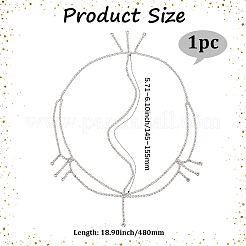 Brass Rhinestone Bridal Headbands for Women&nbsp;OHAR-WH20014-003S