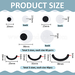 120Pcs 3 Styles Mouth Felt Crafts&nbsp;FIND-PH0059-87