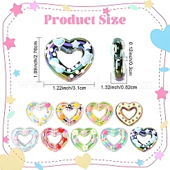 15Pcs Transparent Acrylic Beads&nbsp;OACR-YW0003-81