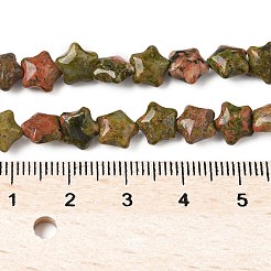 天然ユナカイトスタービーズ連売り  7.5x8x4.5mm  穴：0.8mm  約54~56個/連  15.12''~15.20''（38.4~38.6センチメートル）&nbsp;G-Z080-A11