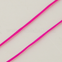 フラット弾性クリスタルストリング  弾性ビーズ糸  ストレッチブレスレット作り用  フクシア  0.8mm&nbsp;EC-G002-0.8mm-07