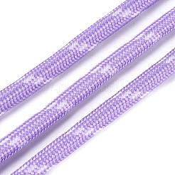 7つのインナーコアポリエステル＆スパンデックスコードロープ  模様を持つ  ロープブレスレットや靴紐作りに  ライラック  5mm  約109.36ヤード（100m）/バンドル  420~500グラム/バンドル&nbsp;RCP-ZX002-01A-46