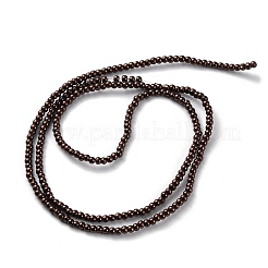 ガラスパールビーズ連売り  パールカラーの  ラウンド  サドルブラウン  3~4mm  穴：1mm  約190~200200個/連  25.59インチ（65cm）&nbsp;HY-3D-B40