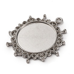 304 Stainless Steel Pendant Cabochon Settings&nbsp;STAS-Q363-03P