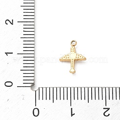 304ステンレススチールチャーム  飛行機チャーム  ゴールドカラー  10x8x2mm  穴：1mm&nbsp;STAS-B140-05G