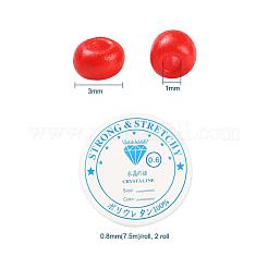 5 Colors Flat Round Acrylic Letter Beads&nbsp;DIY-YW0002-54