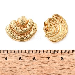 女性用304ステンレススチールスタッドピアス  ファン  イオンプレーティング（ip）  18KGP本金メッキ  18x23mm&nbsp;EJEW-U052-04G