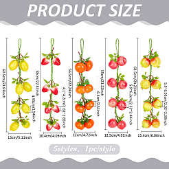 5Pcs 5 Styles Foam Imitation Fruits&nbsp;DIY-PH0036-41
