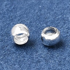 真鍮ビーズ  ロンデル  鉛フリー＆カドミウムフリー＆ニッケルフリー  銀  2x1.5mm  穴：1.2mm&nbsp;KK-CBA1A60-20A-S