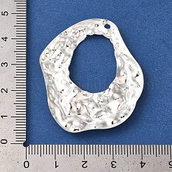 真鍮製ペンダント  鉛フリー＆カドミウムフリー  925銀メッキ  45x37x3mm  穴：1.6mm&nbsp;KK-K383-32S